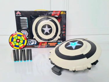 Captain America's Shield Launcher With Soft Bullets